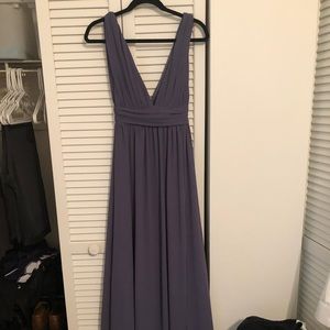 Lulus Heavenly Hues Denim Blue Maxi dress